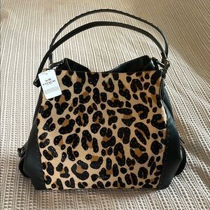 Coach Leopard Print Women's Bag - Black and Tan
